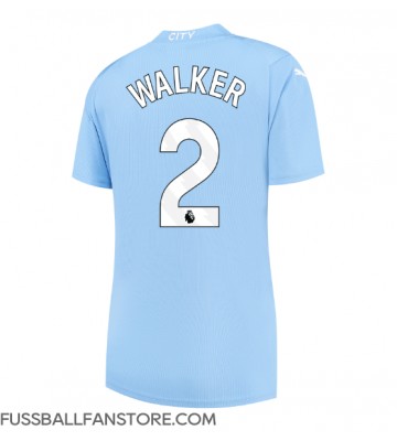 Manchester City Kyle Walker #2 Replik Heimtrikot Damen 2023-24 Kurzarm
